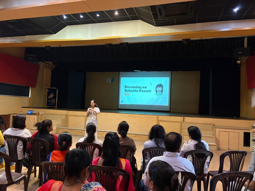 Parents attending a Pratisandhi askable parent session in a school auditorium